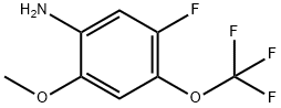 Benzenamine, 5-fluoro-2-methoxy-4-(trifluoromethoxy)- Structure