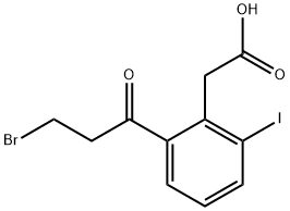 2-(3-Bromopropanoyl)-6-iodophenylacetic acid Structure