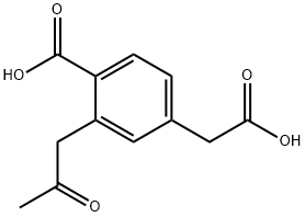 4-Carboxy-3-(2-oxopropyl)phenylacetic acid Structure