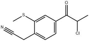 4-(2-Chloropropanoyl)-2-(methylthio)phenylacetonitrile Structure