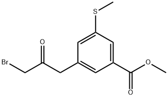 Methyl 3-(3-bromo-2-oxopropyl)-5-(methylthio)benzoate Structure