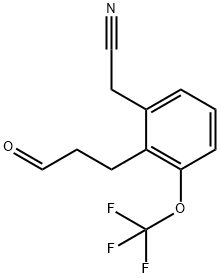 2-(3-Oxopropyl)-3-(trifluoromethoxy)phenylacetonitrile Structure