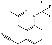 2-(2-Oxopropyl)-3-(trifluoromethylthio)phenylacetonitrile Structure