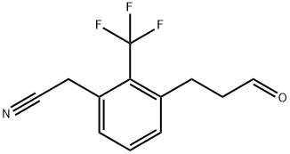 3-(3-Oxopropyl)-2-(trifluoromethyl)phenylacetonitrile Structure