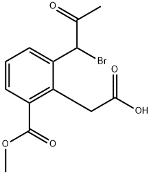 Methyl 3-(1-bromo-2-oxopropyl)-2-(carboxymethyl)benzoate Structure