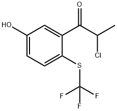 3-(2-Chloropropanoyl)-4-(trifluoromethylthio)phenol Structure