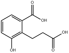 2-(2-Carboxyethyl)-3-hydroxybenzoic acid Structure