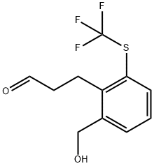 2-(3-Oxopropyl)-3-(trifluoromethylthio)benzylalcohol Structure