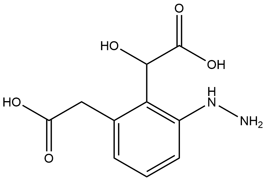 2-(Carboxymethyl)-6-hydrazinylmandelic acid Structure