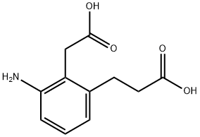 2-Amino-6-(2-carboxyethyl)phenylacetic acid Structure