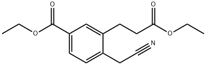 Ethyl 4-(cyanomethyl)-3-(3-ethoxy-3-oxopropyl)benzoate Structure