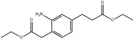 Ethyl 2-amino-4-(3-ethoxy-3-oxopropyl)phenylacetate Structure