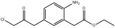 Ethyl 2-amino-5-(3-chloro-2-oxopropyl)phenylacetate Structure