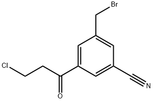 3-(Bromomethyl)-5-(3-chloropropanoyl)benzonitrile Structure