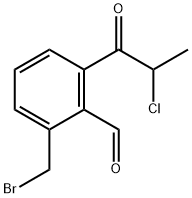 2-(Bromomethyl)-6-(2-chloropropanoyl)benzaldehyde Structure