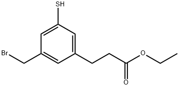 Ethyl 3-(bromomethyl)-5-mercaptophenylpropanoate Structure