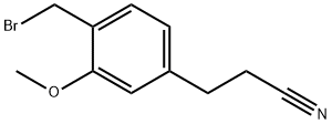 4-(Bromomethyl)-3-methoxyphenylpropanenitrile Structure