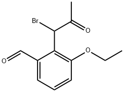 2-(1-Bromo-2-oxopropyl)-3-ethoxybenzaldehyde Structure