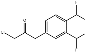 1-(2,5-Bis(difluoromethyl)phenyl)-3-chloropropan-2-one Structure