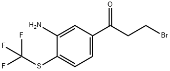 1-(3-Amino-4-(trifluoromethylthio)phenyl)-3-bromopropan-1-one Structure