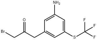 1-(3-Amino-5-(trifluoromethylthio)phenyl)-3-bromopropan-2-one 구조식 이미지