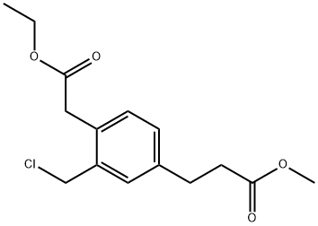 Ethyl 2-(chloromethyl)-4-(3-methoxy-3-oxopropyl)phenylacetate Structure