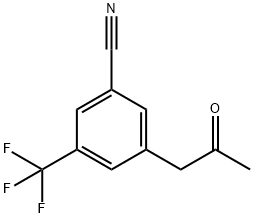 3-(2-Oxopropyl)-5-(trifluoromethyl)benzonitrile Structure