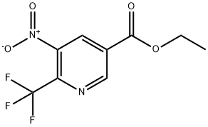 3-Pyridinecarboxylic acid, 5-nitro-6-(trifluoromethyl)-, ethyl ester Structure