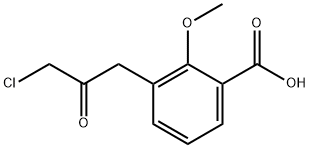 3-(3-Chloro-2-oxopropyl)-2-methoxybenzoic acid Structure