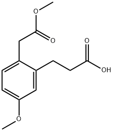 Methyl 2-(2-carboxyethyl)-4-methoxyphenylacetate Structure