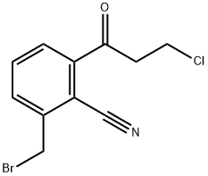 2-(Bromomethyl)-6-(3-chloropropanoyl)benzonitrile Structure