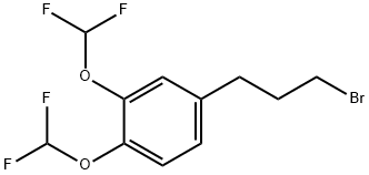 3,4-Bis(difluoromethoxy)(3-bromopropyl)benzene Structure