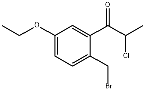 1-(2-(Bromomethyl)-5-ethoxyphenyl)-2-chloropropan-1-one Structure