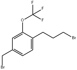 4-(3-Bromopropyl)-3-(trifluoromethoxy)benzylbromide Structure