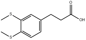 (3,4-Bis(methylthio)phenyl)propanoic acid 구조식 이미지