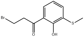 2-(3-Bromopropanoyl)-6-(methylthio)phenol Structure