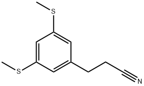 (3,5-Bis(methylthio)phenyl)propanenitrile Structure