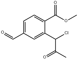 Methyl 2-(1-chloro-2-oxopropyl)-4-formylbenzoate Structure