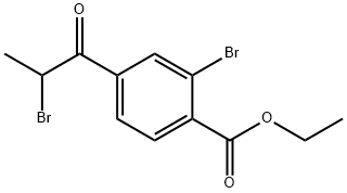 Ethyl 2-bromo-4-(2-bromopropanoyl)benzoate Structure