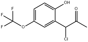 2-(1-Chloro-2-oxopropyl)-4-(trifluoromethoxy)phenol Structure