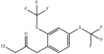 1-(2,4-Bis(trifluoromethylthio)phenyl)-3-chloropropan-2-one Structure