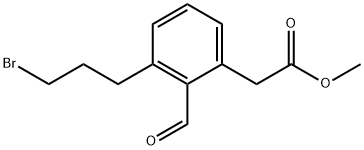 Methyl 3-(3-bromopropyl)-2-formylphenylacetate Structure