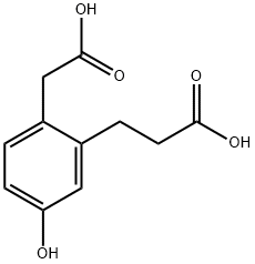 2-(2-Carboxyethyl)-4-hydroxyphenylacetic acid Structure