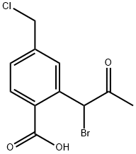 2-(1-Bromo-2-oxopropyl)-4-(chloromethyl)benzoic acid Structure