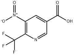 3-Pyridinecarboxylic acid, 5-nitro-6-(trifluoromethyl)- Structure