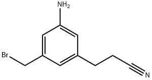 3-(3-Amino-5-(bromomethyl)phenyl)propanenitrile Structure