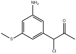 1-(3-Amino-5-(methylthio)phenyl)-1-chloropropan-2-one 구조식 이미지