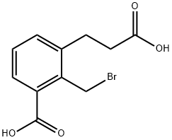 2-(Bromomethyl)-3-(2-carboxyethyl)benzoic acid Structure