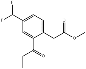 Methyl 4-(difluoromethyl)-2-propionylphenylacetate Structure