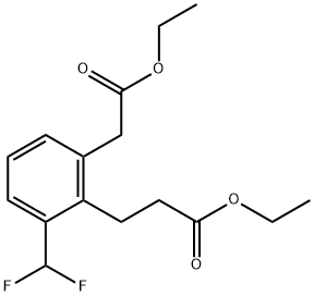 Ethyl 3-(difluoromethyl)-2-(3-ethoxy-3-oxopropyl)phenylacetate Structure